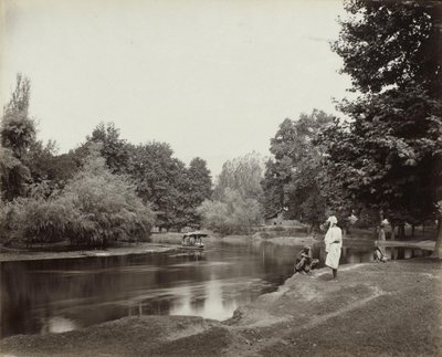 Dhul-Kanal unterhalb von Chunar Bagh, Kaschmir von Samuel Bourne